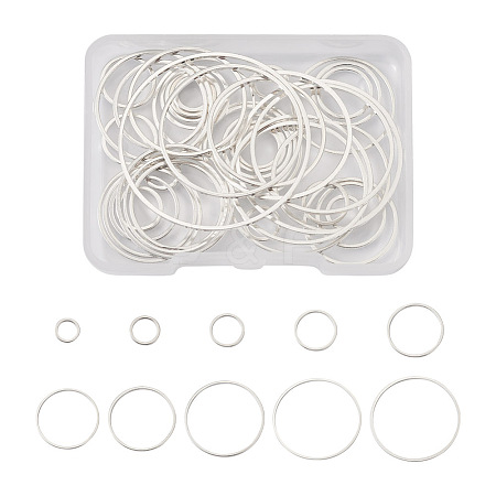 Yilisi 52Pcs 10 Style Brass Linking Rings KK-YS0001-07-1