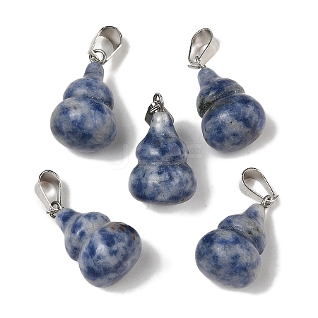 Natural Blue Spot Jasper Pendants G-B127-03P-03-1