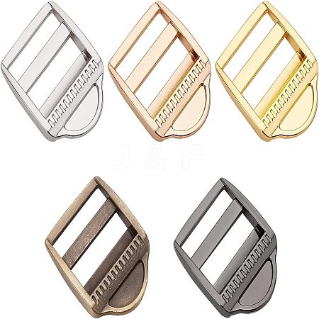 Olycraft 5Pcs 5 Colors Zinc Alloy Ladder Lock SliderBuckle FIND-OC0002-02-1