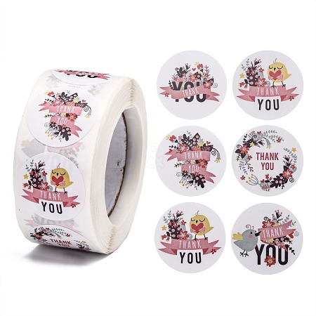 1 Inch Thank You Self-Adhesive Paper Gift Tag Stickers DIY-E027-A-02-1