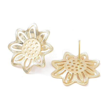 Brass Stud Earring Finding KK-C031-12G-1