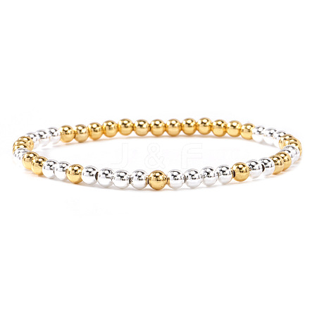 Brass Beads Stretch Bracelets for Women CW0227-10-1