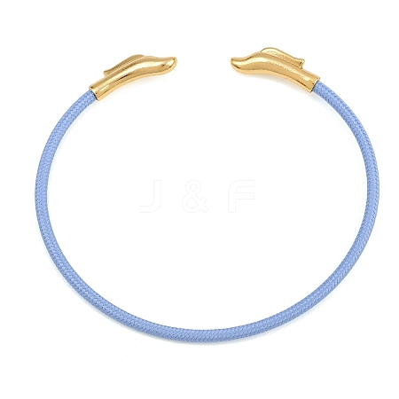 Braided Steel Wire Bangles Making KK-CBA6056-02F-G-1
