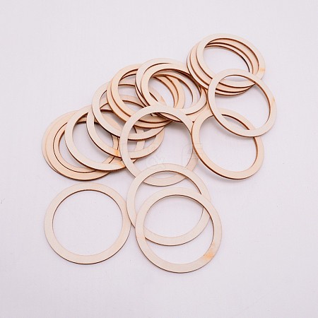 Unfinished Wood Linking Rings WOOD-WH0099-12F-1