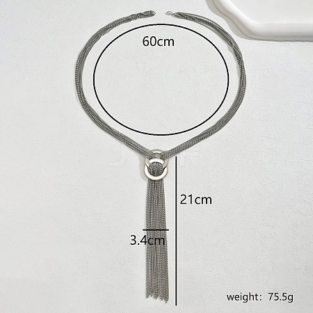 Stainless Steel Tassel Necklaces for Women MO2717-2-1