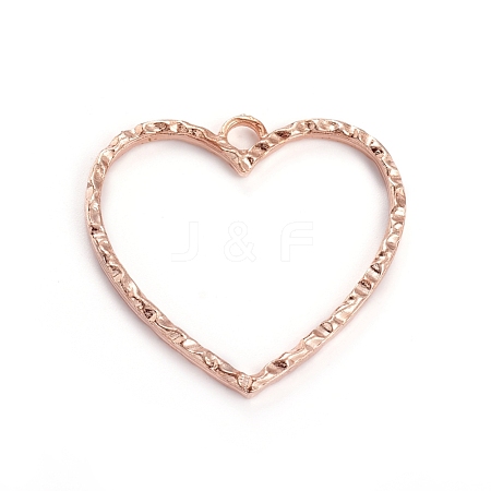 Zinc Alloy Open Back Bezel Pendants X-PALLOY-D009-28RG-1