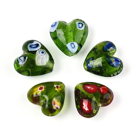 Handmade Millefiori Glass Beads LAMP-N024-43C-1