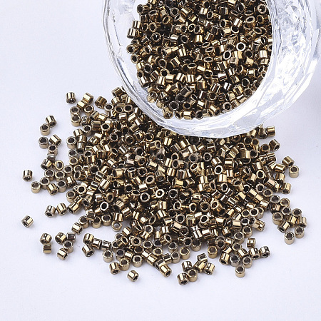 Electroplate Cylinder Seed Beads SEED-Q036-02A-B04-1