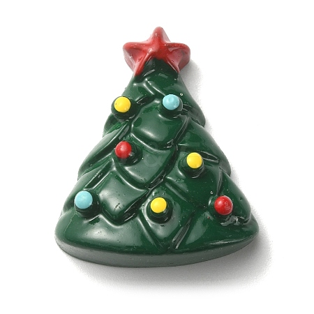 Christmas Theme Opaque Resin Cabochons RESI-WH0029-33C-1