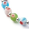 Handmade Millefiori Lampwork Beads Stretch Bracelets for Teen Girl Women BJEW-JB06847-7