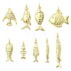9Pcs 9 Styles Brass Pendants KK-CJ0004-41-1