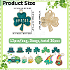 3 Bags Saint Patrick's Day Alloy Enamel Pendants ENAM-FH0001-98-2