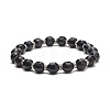 Dyed Natural Agate Beaded Stretch Bracelet BJEW-JB09180-01-1