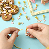 50Pcs 10 Styles Alloy Pink Enamel European Dangle Charms ENAM-CJ0005-49-3