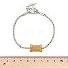 304 Stainless Steel Link Bracelets for Women BJEW-Z087-17GP-5