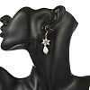 Anti-Tarnish Electroplate Bicone Glass Pearl Teardrop Beads Dangle Earrings EJEW-MZ00765-6