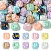 50Pcs 10 Colors UV Plating Opaque Acrylic Beads PACR-CJ0001-47-1