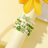 4Pcs 4 Style Glass Seed Beaded Stretch Finger Rings RJEW-JR00661-03-3