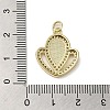 Brass Micro Pave Cubic Zirconia Pendants KK-Q808-24G-3