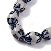 Handmade Blue and White Porcelain Beads PORC-I027-16B-4