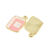 Golden Plated Alloy Enamel Pendants ENAM-Z017-12G-03-2