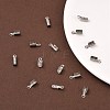 Tarnish Resistant 201 Stainless Steel Fold Over Crimp Cord Ends STAS-R055-08-5