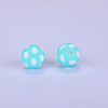 Printed Round Silicone Focal Beads SI-JX0056A-45-1