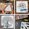 Plastic Reusable Drawing Painting Stencils Templates DIY-WH0172-1006-4
