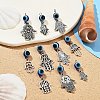 Evil Eyes Resin & Alloy Pendant PALLOY-YW029-4
