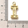 Brass Micro Pave Clear Cubic Zirconia Pendants KK-G521-01G-I-3