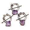 Natural Lavender Amethyst Big Pendants G-A227-08A-R-1