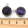 304 Stainless Steel Glass Rhinestone Charms STAS-E052-56A-3