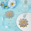2Pcs Flower Alloy Brooches JEWB-FG0001-31B-5