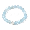 Natural Quartz(Dyed) Stretch Bracelets BJEW-JB01699-05-2