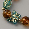 Alloy & Resin Beaded Bracelets for Women BJEW-WH0023-61C-2