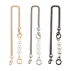 3 Sets 3 Colors Zinc Alloy Curb Chain Bag Straps FIND-GN0001-23-1