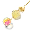 Wire Wrapped Nuggets Natural Citrine Pendant Decorations LS-HJEW-C008-01D-G-2
