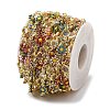 Brass Enamel Daisy Link Chains CHC-G024-03G-3