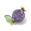 Pave Disco Ball Beads with Transparent Acrylic Charms and 304 Stainless Steel Bead Caps and Brass Ball Head pins Pendants PALLOY-TA00243-5