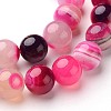 Natural Striped Agate/Banded Agate Beads Strands G-D845-01C-8mm-3