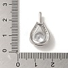 Micro Pave Clear Cubic Zirconia Pendants KK-S351-02P-01-3