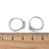 Brass Clear Cubic Zirconia Hoop Earrings EJEW-Q014-14P-3