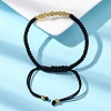 Polyester Cord Braided Bead Bracelets for Women BJEW-L698-01G-10-2