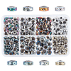 240Pcs 8 Colors Electroplated Natural Lava Rock Beads G-OC0002-03-1