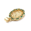 Brass Micro Pave Cubic Zirconia Pendants X-KK-P233-05G-01-3