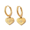 Crystal Rhinestone Heart Dangle Hoop Earring & Pendant Nacklace SJEW-P002-02G-2
