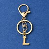 304 Stainless Steel Initial Letter Charm Keychains KEYC-YW00005-12-1