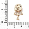 Brass Micro Pave Cubic Zirconia Pendants KK-C168-21G-02-3