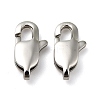 Tarnish Resistant 304 Stainless Steel Lobster Claw Clasps STAS-F094-05A-P-1