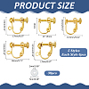 Brass Screw On Clip-on Earring Findings KK-ME0001-87-2